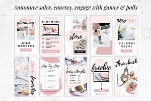 Instagram Template Bundle Pink