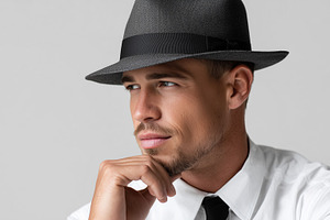 Stylish latino man in a white shirt, a Person Photo by MistyDay