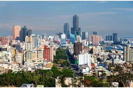 Skyline of Kaohsiung city in Taiwan, an Architecture Photo by Leonid Andronov