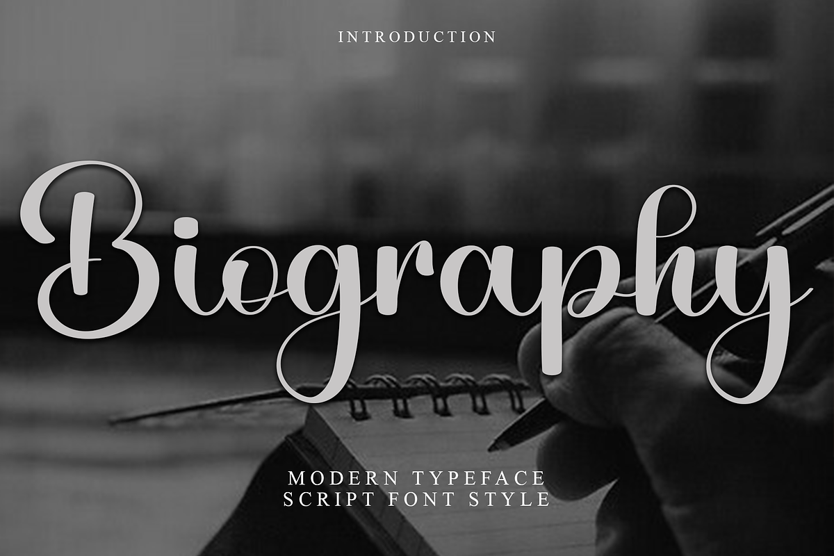 Biography, a Handwritten Font by InermediaSTUDIO (Photo 1 of 7)