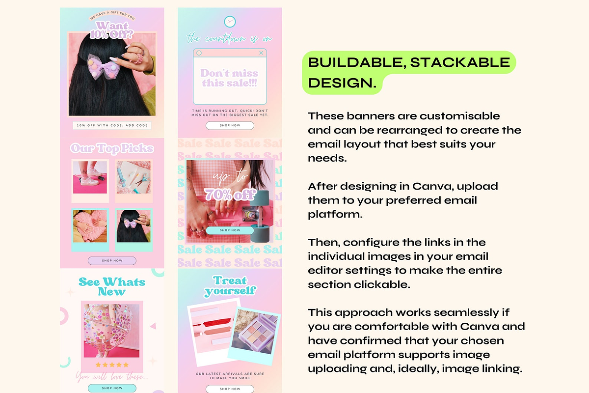 Canva Email Templates Rainbow, an Email Template by The Pixel Palace (Photo 6 of 9)