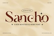 Sancho Elegant Serif Font, a Serif Font by Graphicxell (Thumbnail 1 of 8)