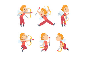 Funny Cupid Boy as Adorable Joyful, an Object Illustration by TopVectors