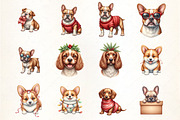 Funny Christmas Dog Portraits, an Illustration by CrexoraLab (Thumbnail 2 of 5)
