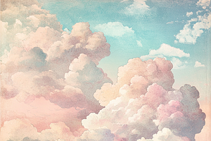 Pastel Sky & Cloud Pattern