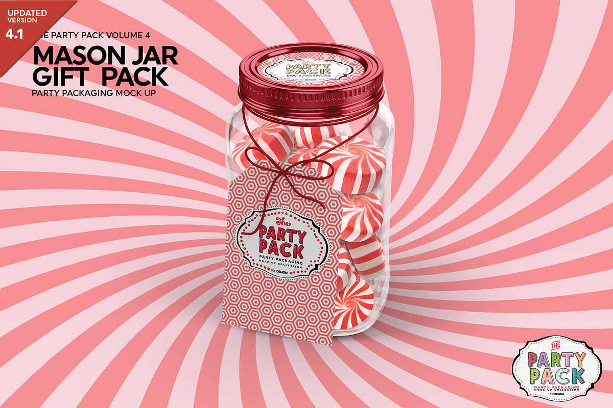 Mason Jar Gift Packaging Mockup, a Packaging Mockup by INCDesign (Photo 1 of 8)