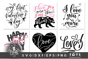 Valentines Bundle SVG DXF EPS PNG