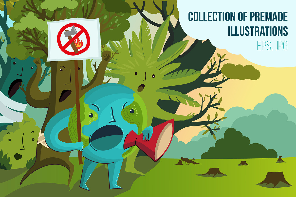 In Eco Love with Earth. Vector set, an Education Illustration by Shusha Guna Art (Photo 5 of 14)