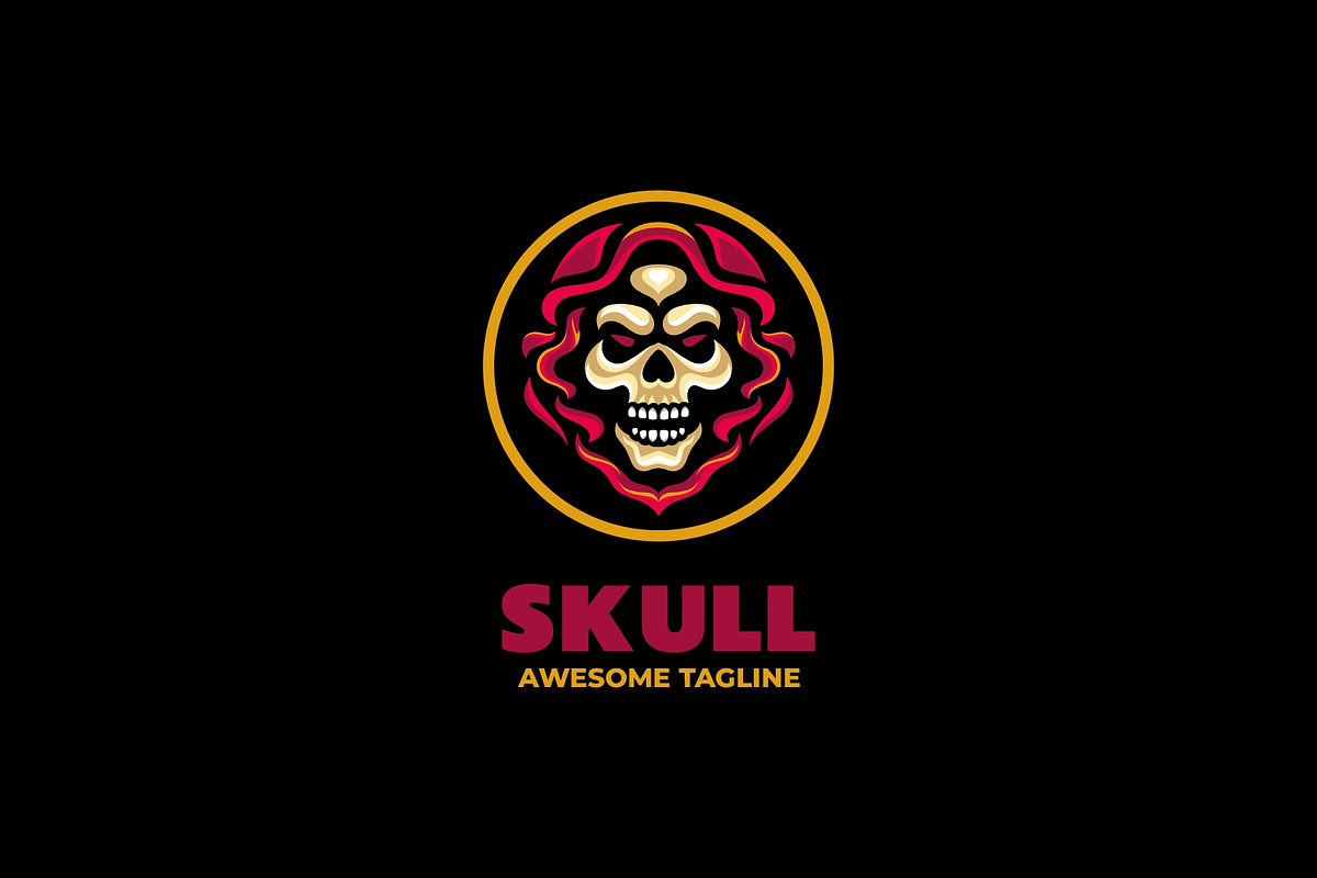 Skull Mascot Logo Design, a Branding & Logo Template by Artnivora.Std