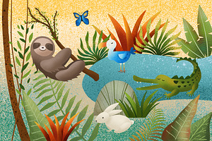 Jungle Land Illustration