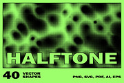 40 Halftone Vector Shapes, an Object Graphic by Pykhtik Design Shop (Thumbnail 1 of 6)