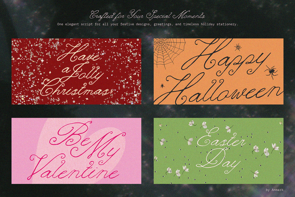 Alkes Romantic Whimsical Script Font, a Script Font by AnMark (Photo 10 of 12)