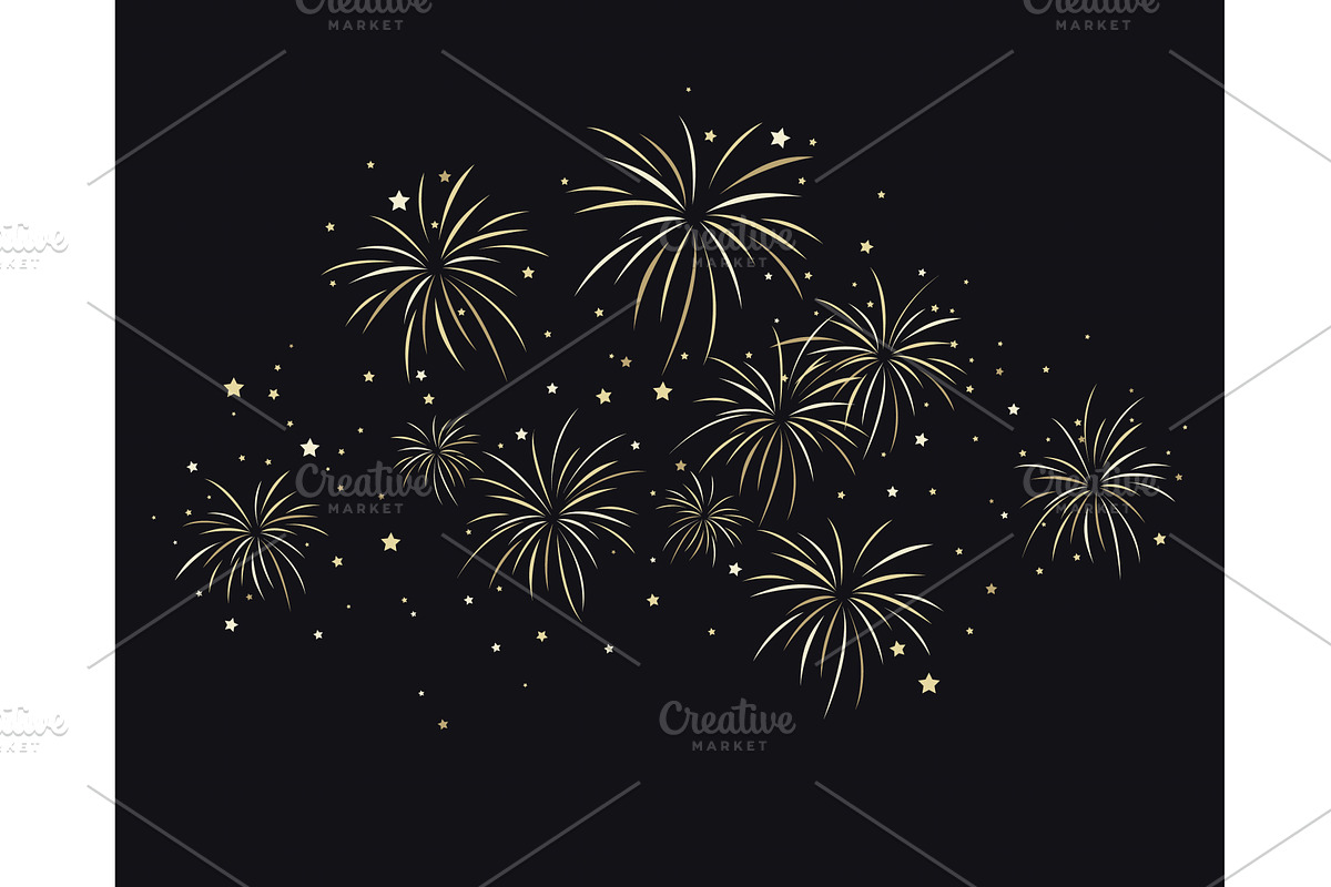 Fireworks explosion isolated, an Object Illustration by Toltemara