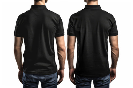 Two models are wearing black polo sh, a Photo by Tanuart