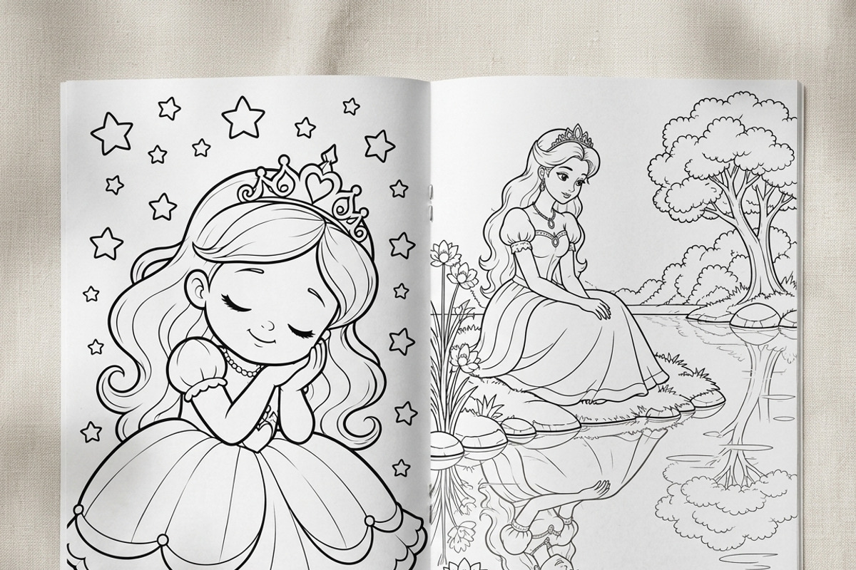 Magical Princess Coloring Book Vol31, a Person Illustration by ikarifq shop (Photo 4 of 7)