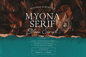 Myona Serif & Elfani Script Extra