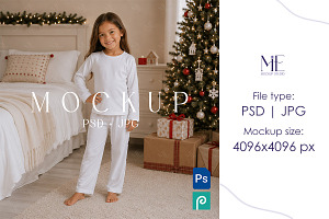 Christmas Pajama Clothing Mockup