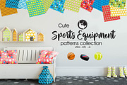 SPORTS EQUIPMENT Pattern collection, a Pattern Graphic by PrettyPatterns (Thumbnail 1 of 5)