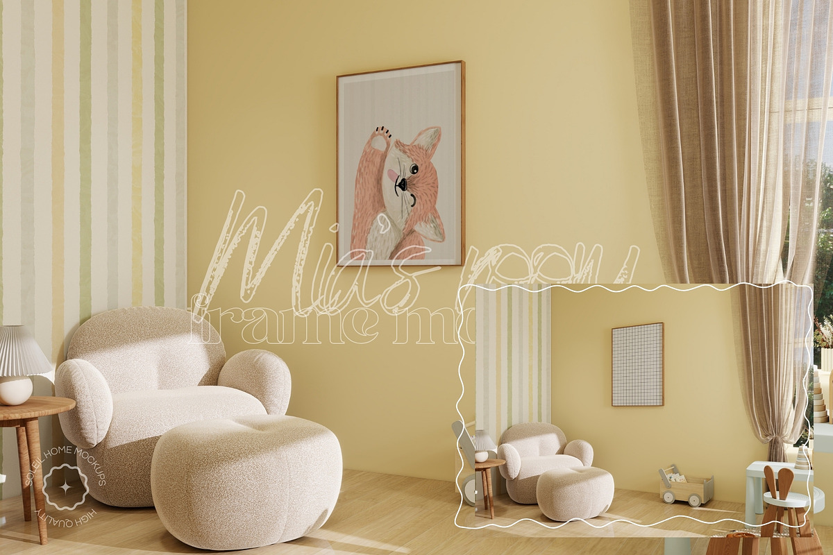 MIA | Cute Nursery Frame Mockup Set, a Household Mockup by SoleilHomeMockups (Photo 8 of 13)