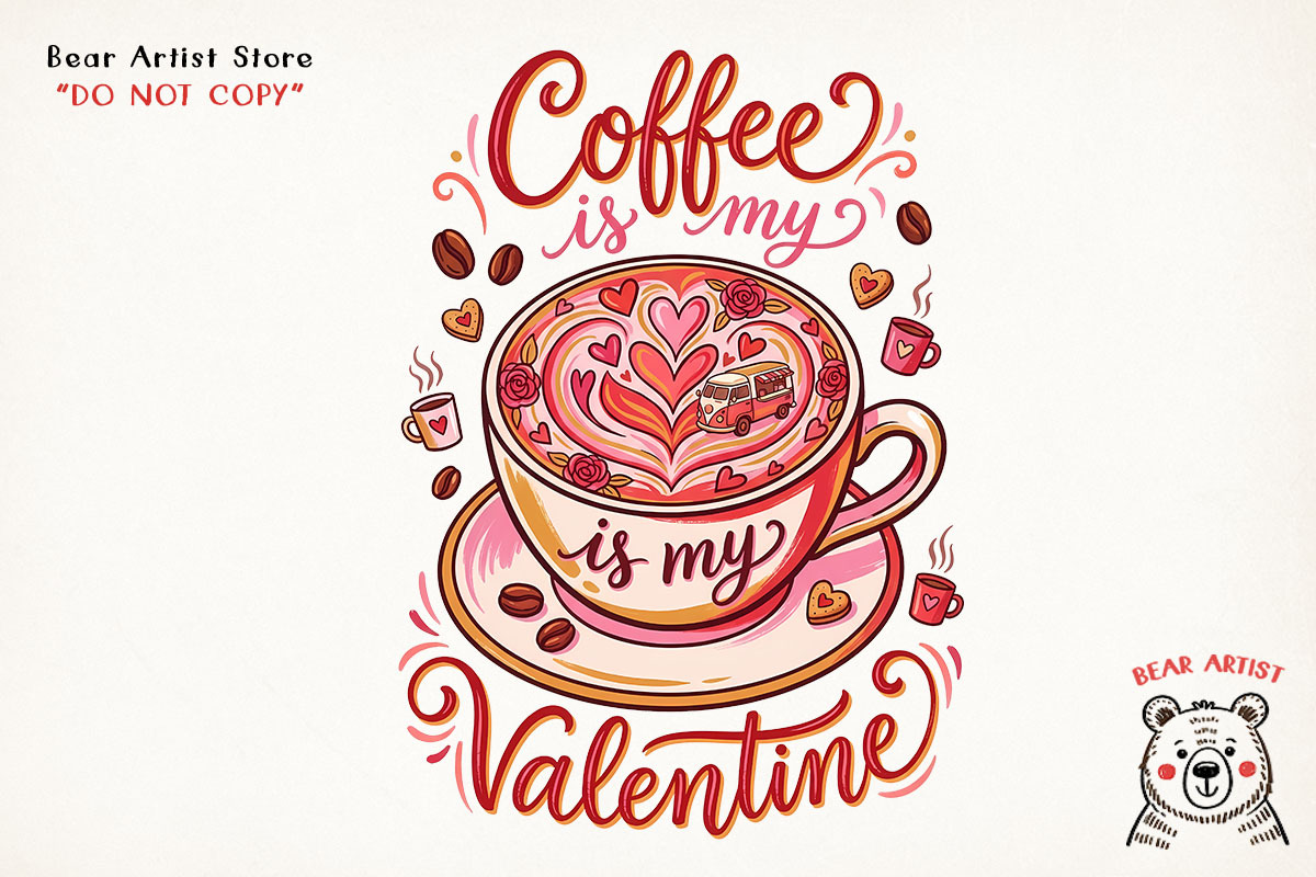 Valentine’s Coffee Sublimation, an Object Graphic by GlitterCraft (Photo 15 of 41)