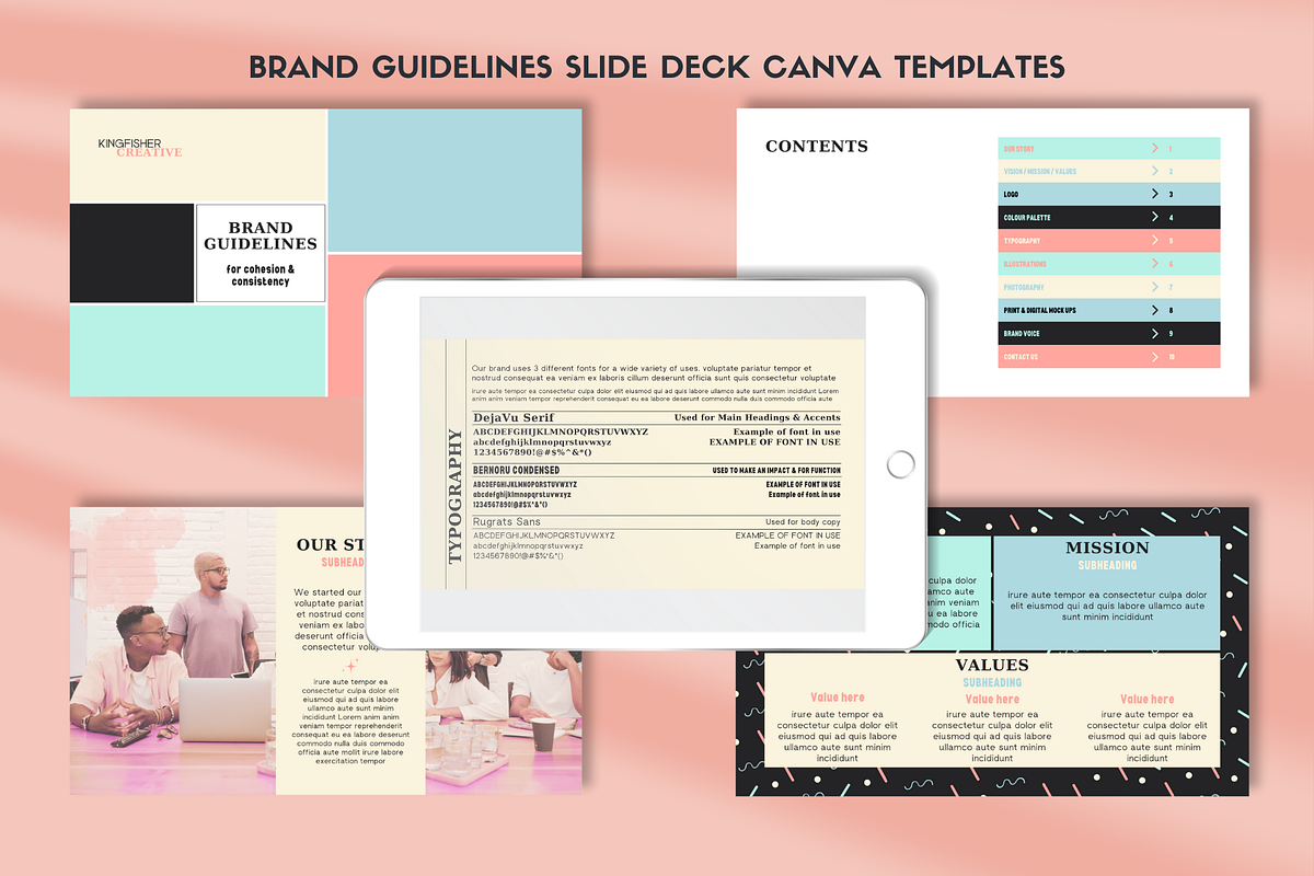 Brand Slide Deck Canva Templates, a Presentation Template by Monarch 21 Design (Photo 1 of 6)