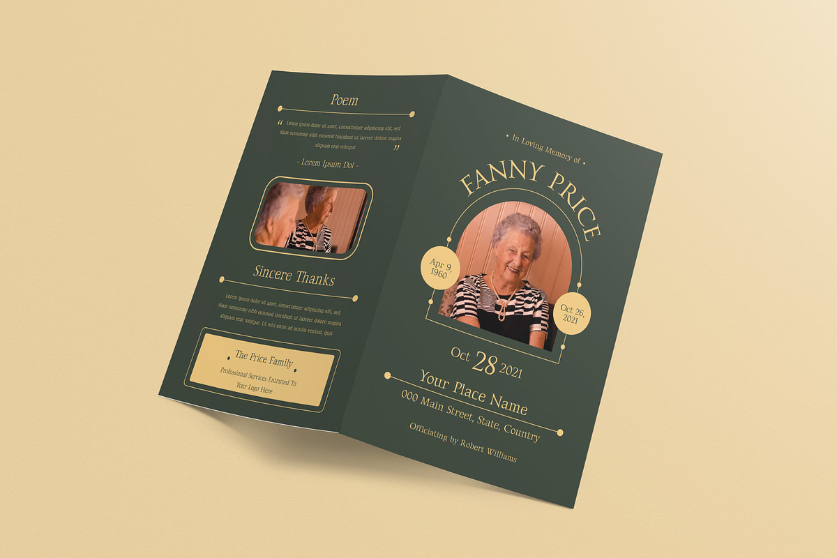 Funeral Program, a Brochure Template by graphicook (Photo 1 of 2)