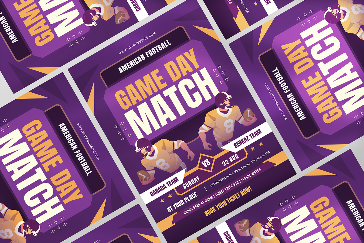 American Football Flyer, a Flyer Template by Annora Studio (Photo 3 of 5)