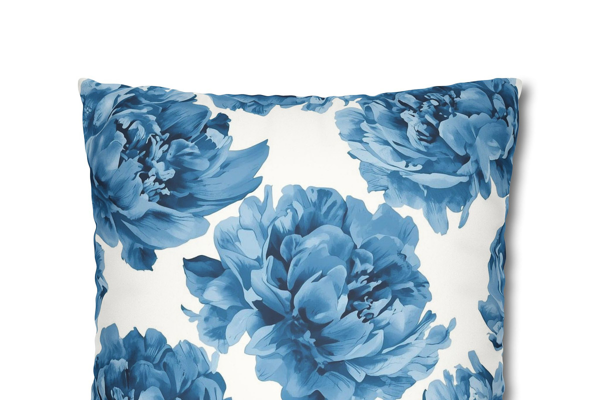 Soft Blue Peony Seamless Pattern, a Pattern Graphic by elfy creative (Photo 2 of 3)