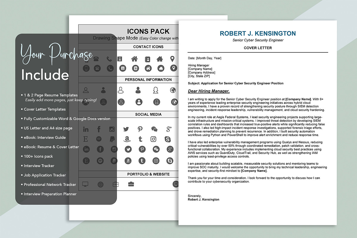 ATS Resume for Cyber Security, a Resume Template by Design_Xlab (Photo 6 of 10)