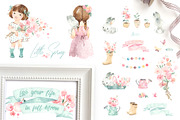 Little Spring. Cute Watercolor Set, an Illustration by OctopusArtis (Thumbnail 2 of 10)