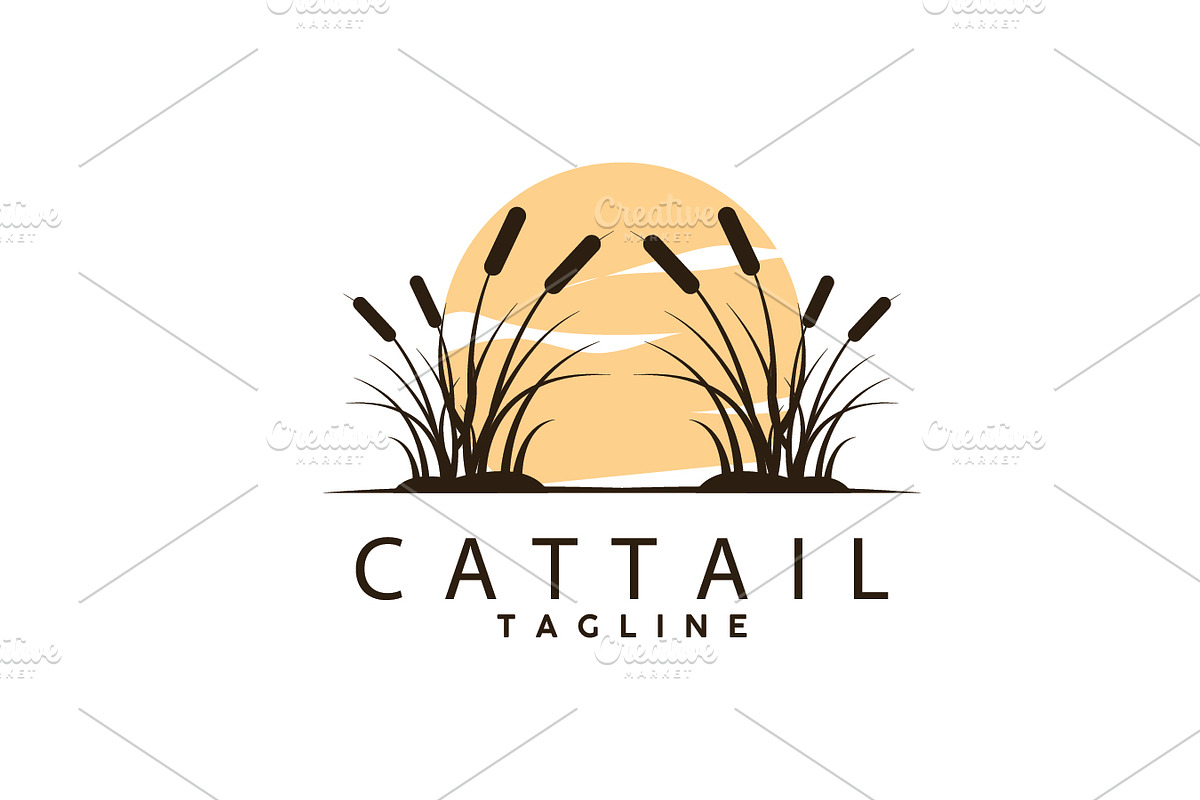Cattail Logo Design Vector Simple, a Branding & Logo Template by Maylianaw28