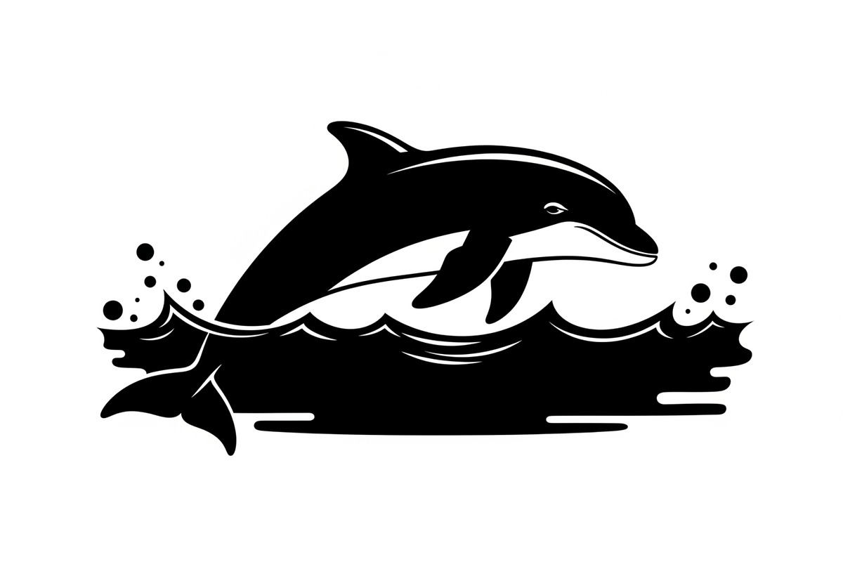 Dolphin Jumping Silhouette Vector, an Illustration by Designs_River (Photo 9 of 51)