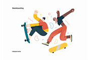 Lifestyle vector ills, color 2, a Templates & Theme by Grivina's shop (Thumbnail 11 of 18)