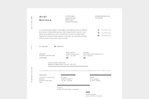 Minimal Timeline Resume Template AI