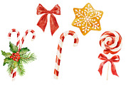 Watercolor Christmas illustrations, a Decorative Illustration by Nataliia Pyzhova (Thumbnail 4 of 10)