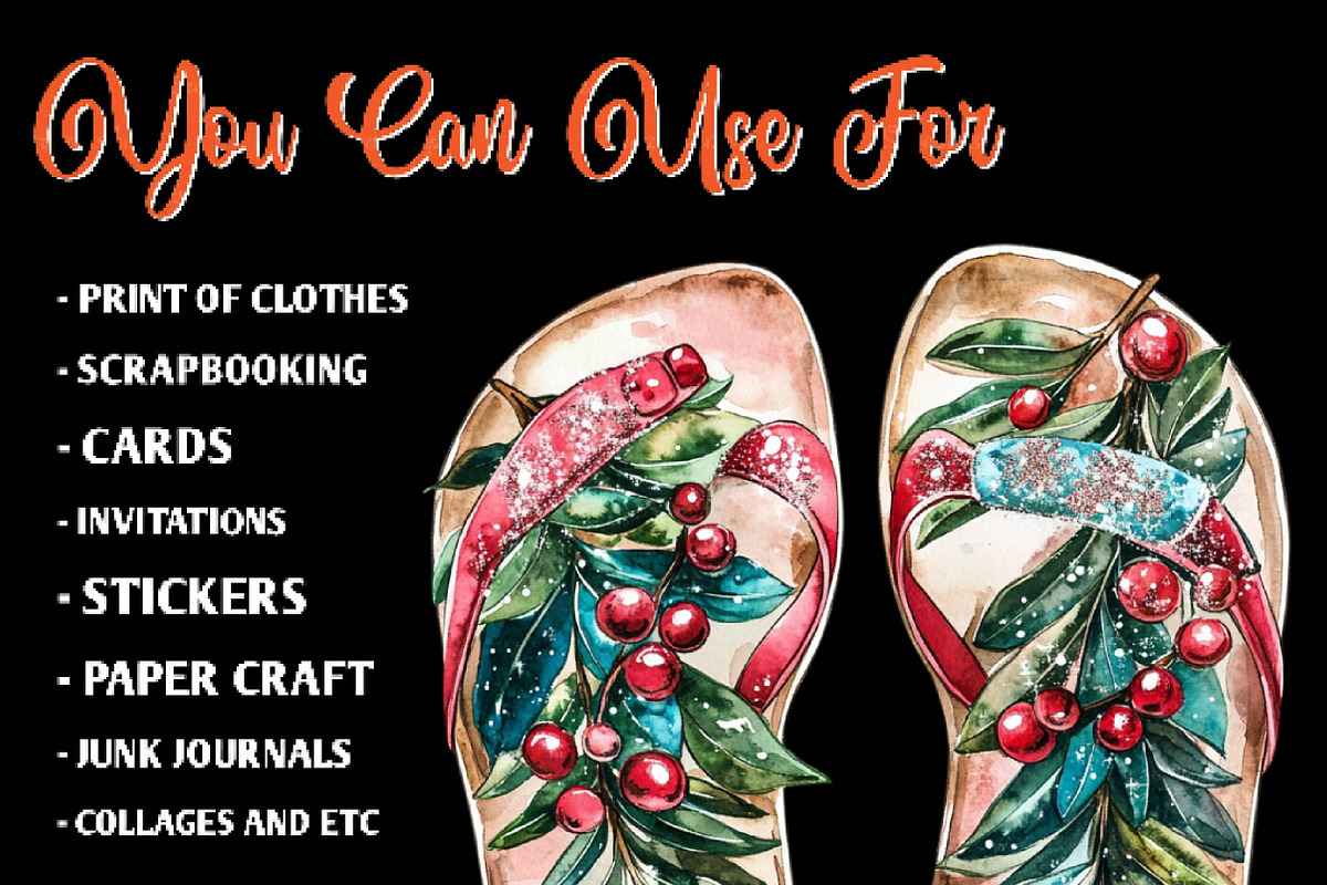 Watercolor Christmas in July Clipart, an Illustration by CreationArt (Photo 6 of 9)