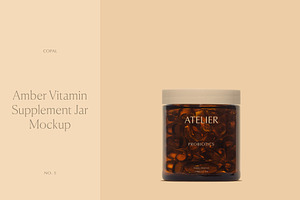 Amber Vitamin Jar Mockup No. 5
