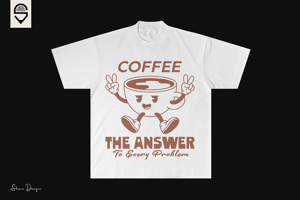 Retro Coffee Cup Character Design, a Graphic by shaondesigns (Photo 2 of 4)