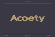 Acoety - Modern Display Typeface