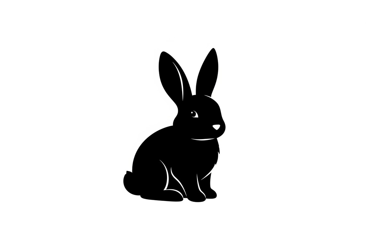 Cute Rabbit Silhouette Vector Bundle, an Illustration by yasushie (Photo 20 of 51)