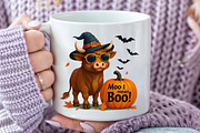 Funny Fall Pumpkin Cow Png, an Illustration by Craft Nest (Thumbnail 5 of 6)