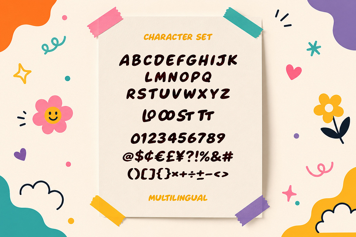 Lacola Coco Playful Handcrafted, a Sans Serif Font by Maulana Creative (Photo 6 of 7)