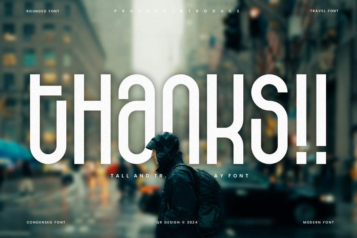 Anoyone - Tall & Travel Display Font, a Sans Serif Font by QR Design Studio (Photo 6 of 6)