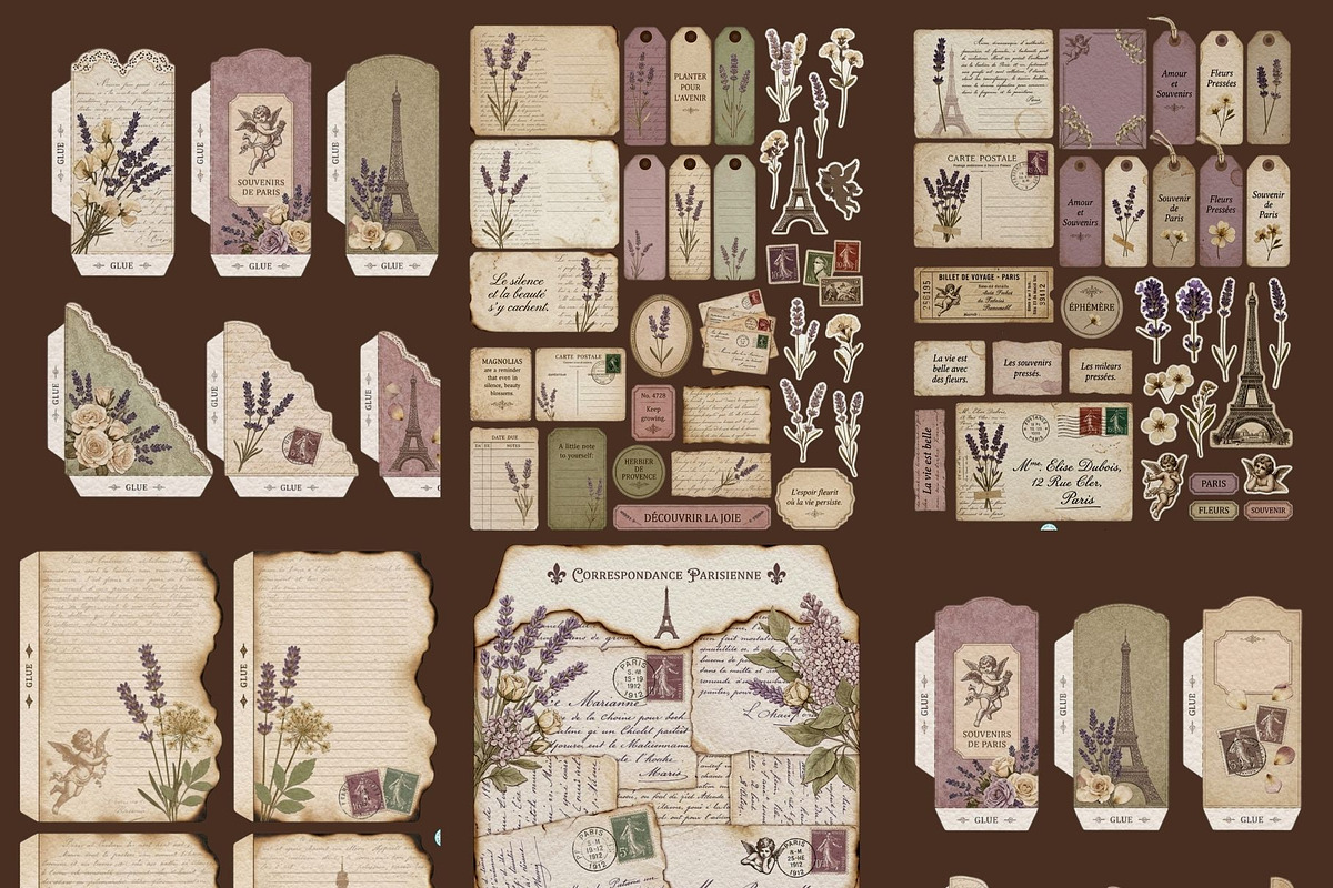 Antique Parisienne Junk Journal Kit, an Object Graphic by Traveling Designer (Photo 5 of 5)