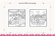 Cozy Love Moments Coloring Pages, an Animal Illustration by Ink Gallery (Thumbnail 4 of 5)