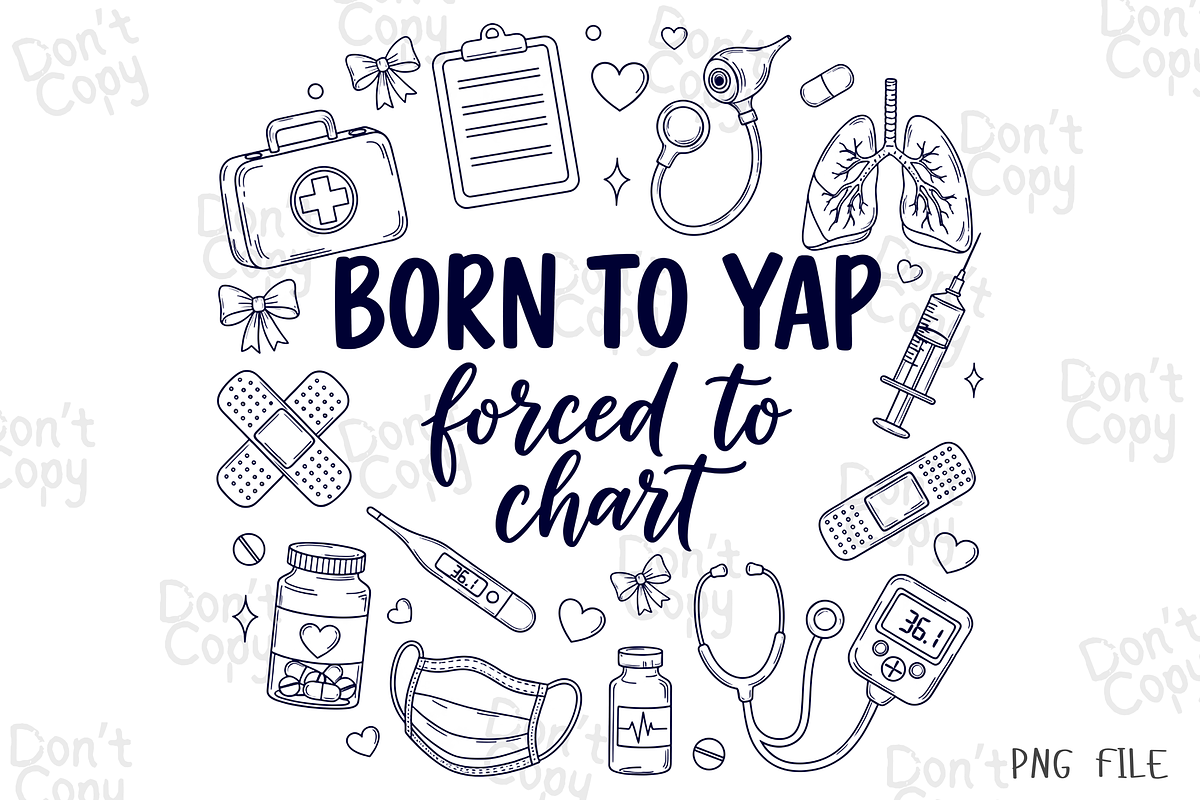 Born To Yap Forced to Chart Png, a Graphic by Clipart Bloom (Photo 1 of 2)