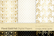 Gold Foil Floral Ornamental, a Texture Graphic by Chus Moreno Studio (Thumbnail 3 of 4)