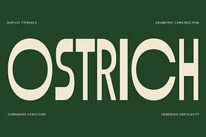 Ostrich - Condensed Display Font