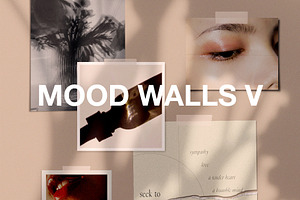 Realistic Mood Wall Mockups V