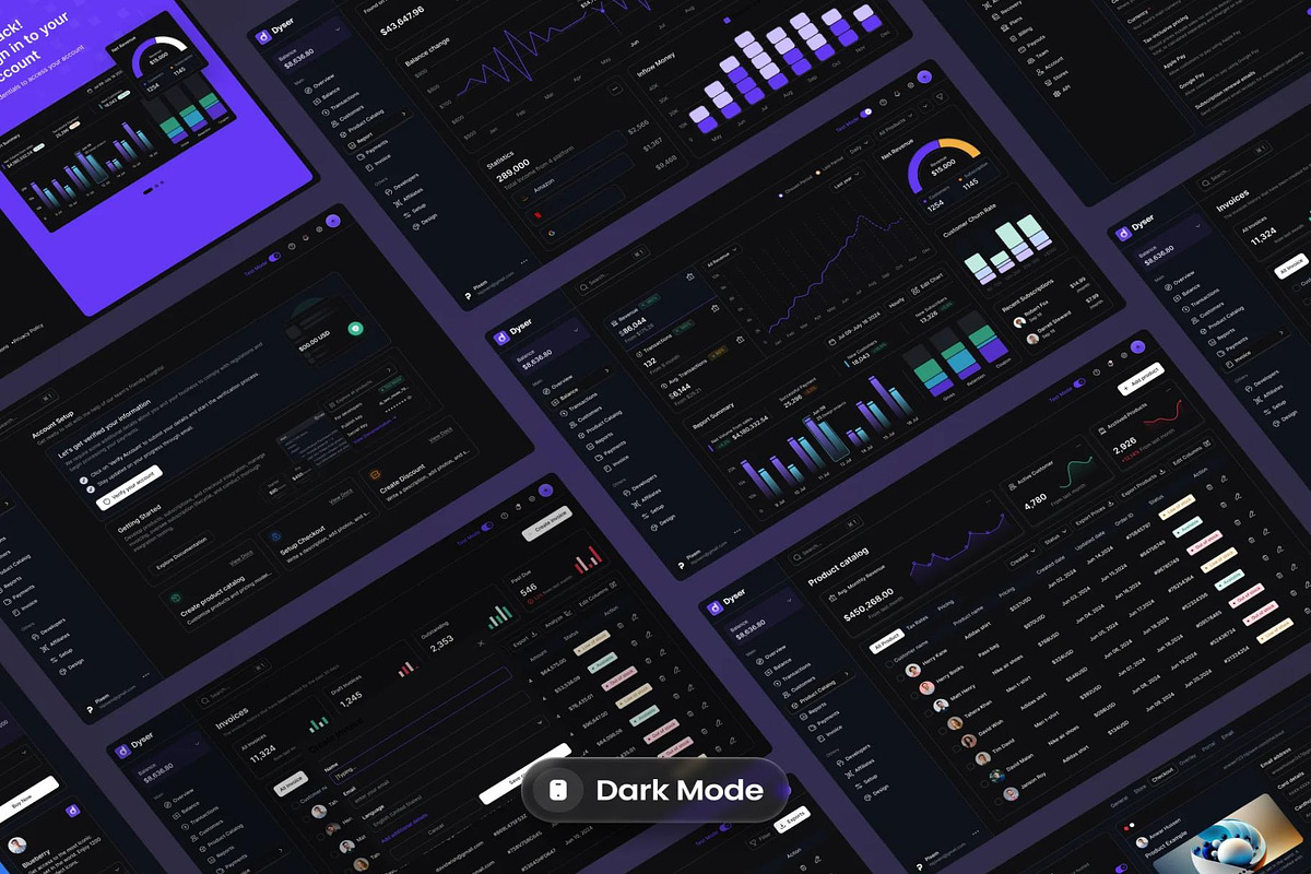Dyser Finance Admin Dashboard UI Kit, an UI Kit Template by Creative Perspective (Photo 6 of 7)